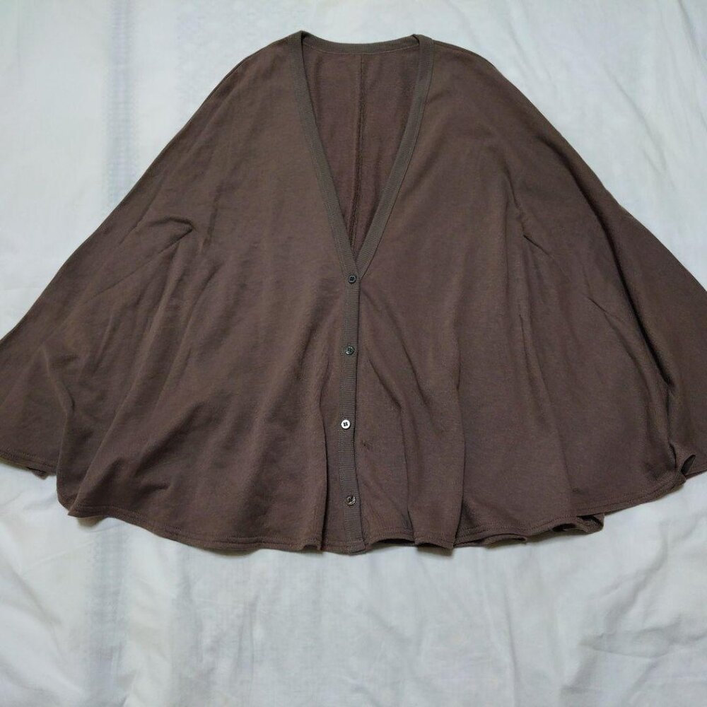 Lavod Brown V-neck Poncho Wraps